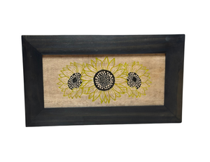 Sunflower Wall-Mounted Secure Gun Cabinet - Gun Safe To Securely Store Your Gun & Home Self Defense Gear by Bellewood Designs, Southern home decor detail photo 2