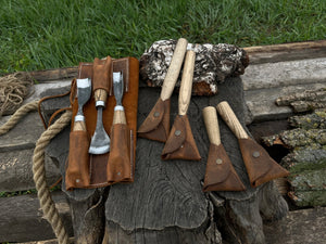 7-Piece Spoon/Bowl Carving Tool Set detail view by Sharky Forged Steel Tools