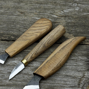 7-Piece Wood Carving Knife Set detail view by Sharky Forged Steel Tools