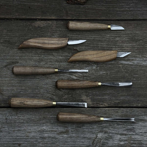 7-Piece Wood Carving Tool Set detail view by Sharky Forged Steel Tools