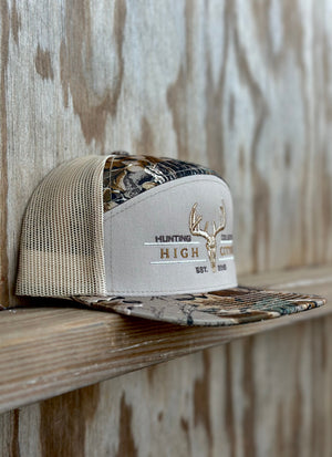 Detail view of Deer Skull Hunting Hat by High Cotton Hat Co