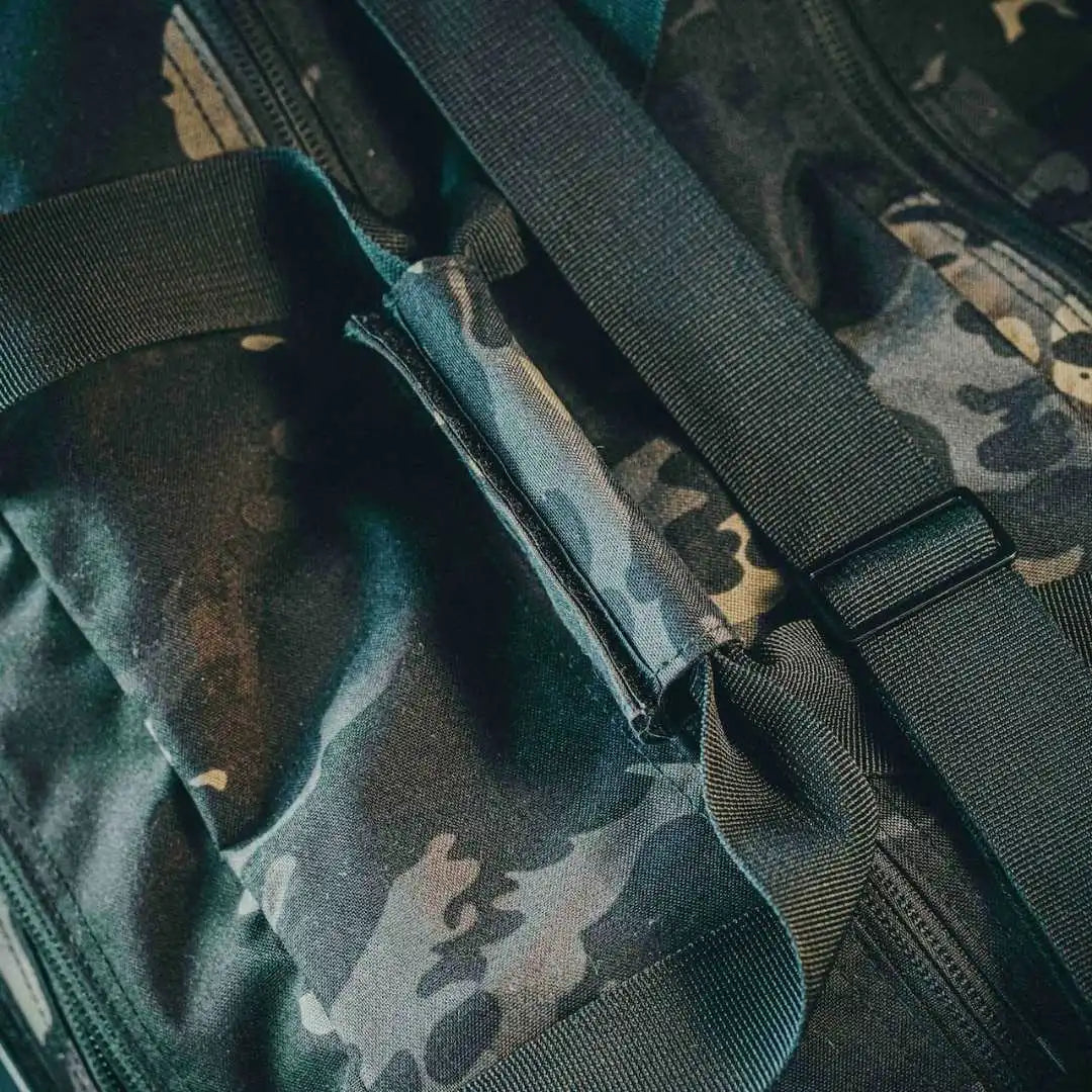 72-Hour 500D Cordura Duffle Bag by Recycled Firefighter, handmade leather goods detail photo 5
