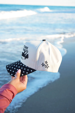 Stars Were Made to Worship - Black Polka Dot Trucker Hat by KenzKustomz — product view 3