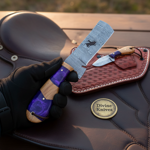 Purple Resin Bull Cutter Knife Set product detail, view 2