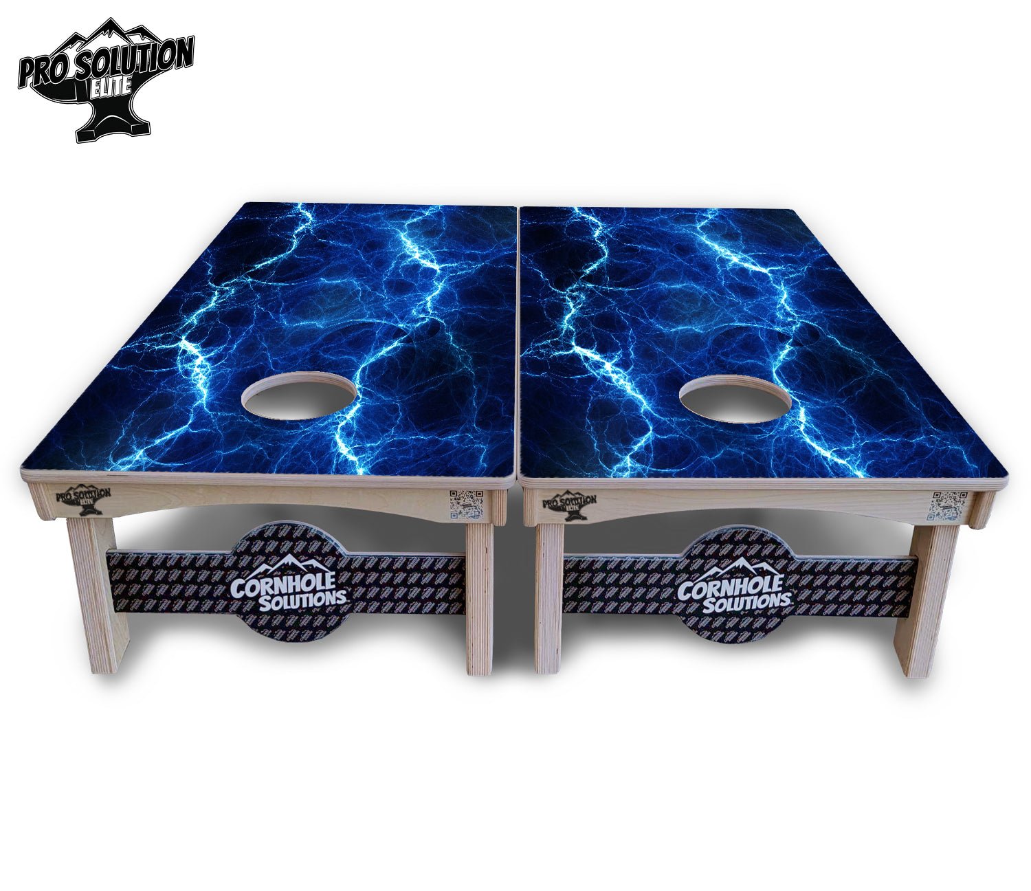 Blue & Green Lightning Cornhole Boards - Pro Elite Series