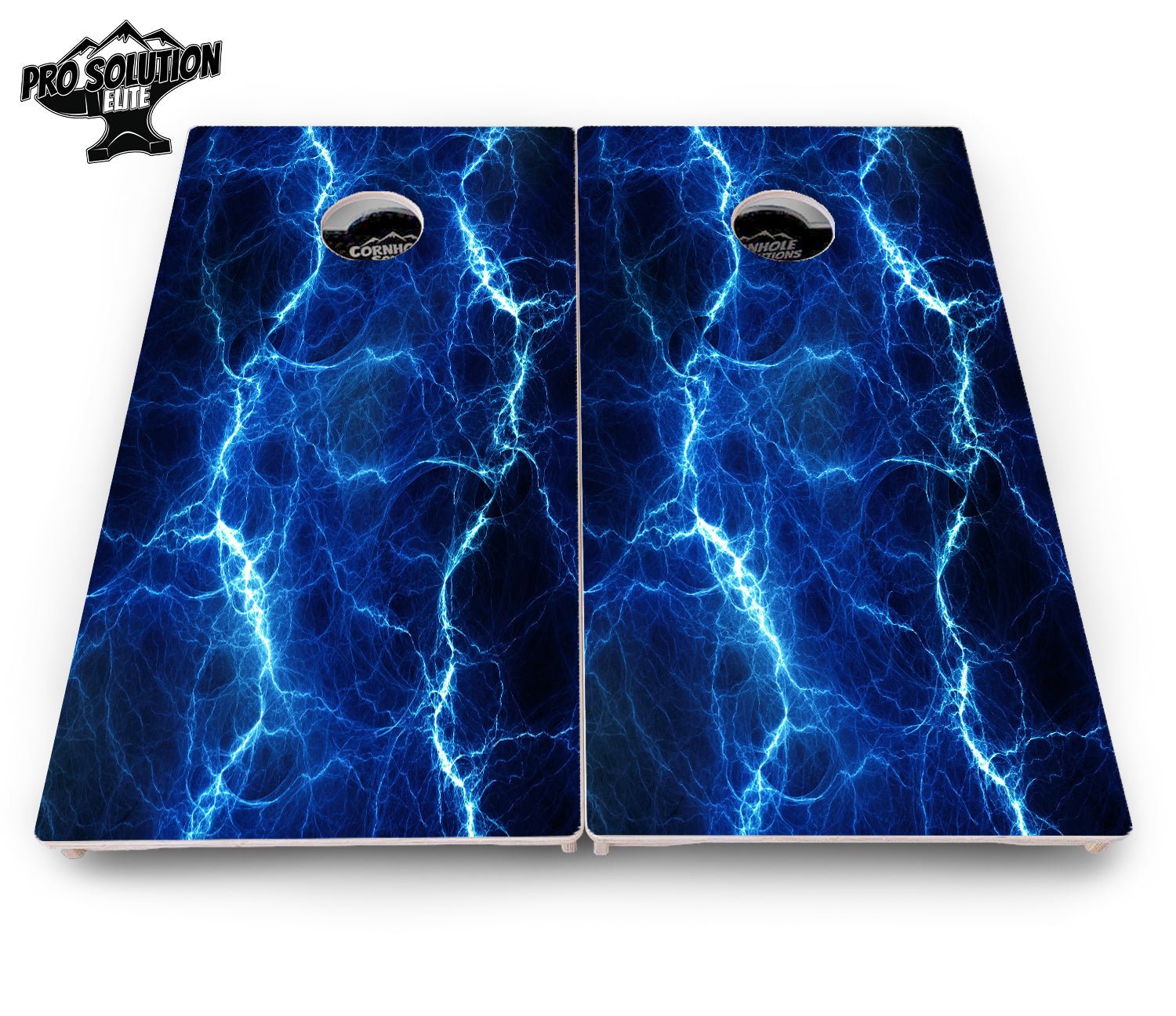 Blue & Green Lightning Cornhole Boards - Pro Elite Series
