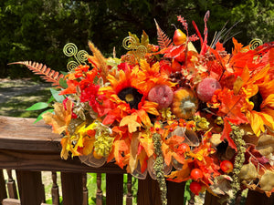 Fall Sunflower Pumpkin Centerpiece | Autumn Arrangement by Bouge Creations, view 6