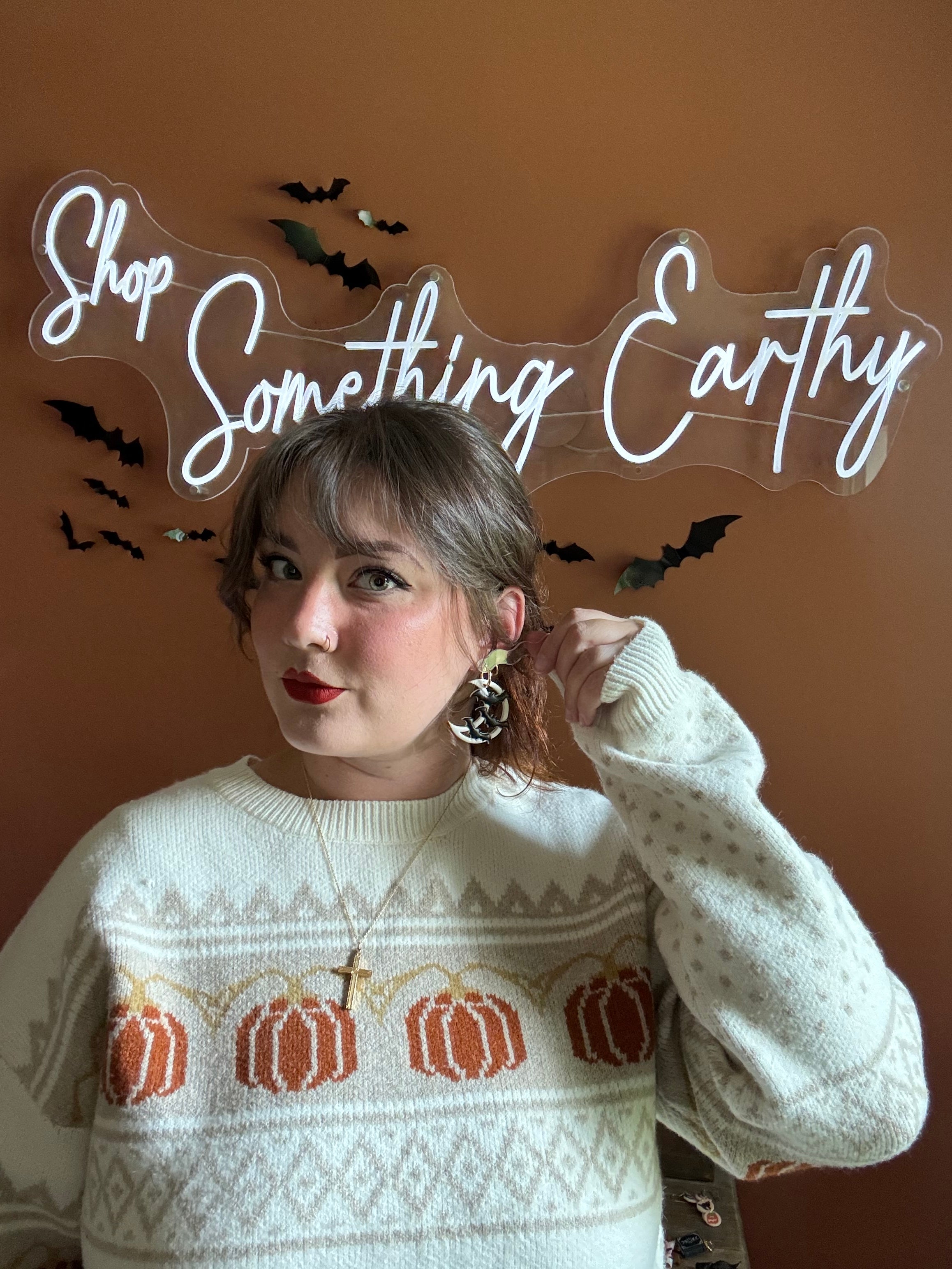 Harvest Moon handmade polymer clay earrings by Shop Something Earthy — view 2 of 2