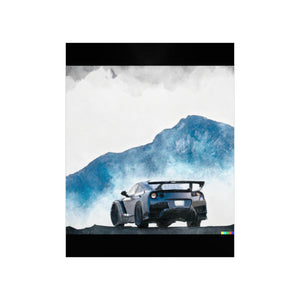 Nissan GTR water color Matte Vertical Posters