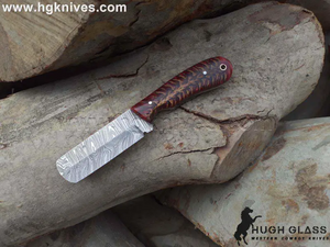 Red Pine Cone Bull Cutter Knife by Divine Knives, product view 3