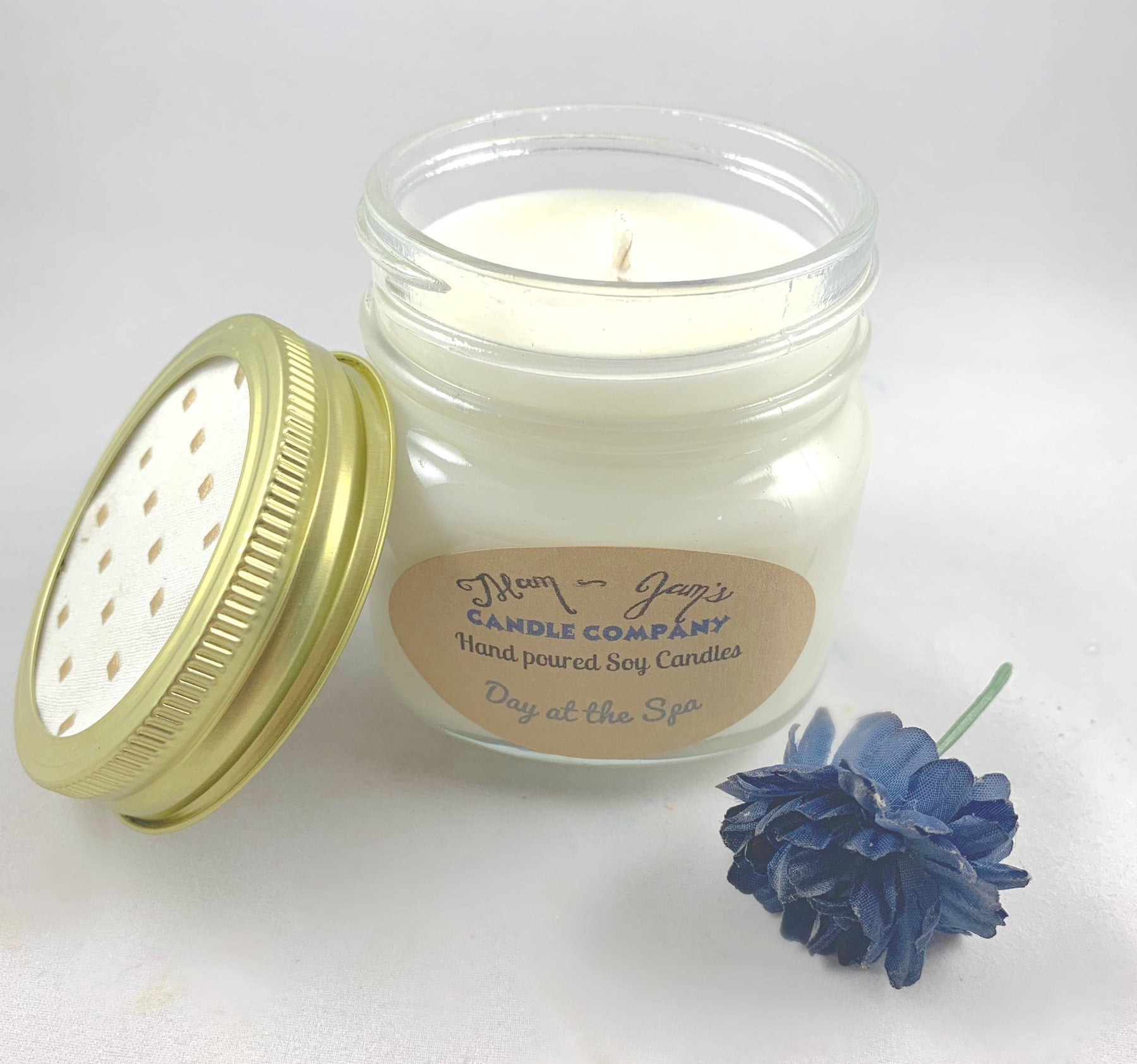Day at the Spa soy candle and wax melts by Mam Jam’s Candle Company, detail image 3