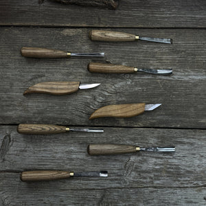 8-Piece Large Wood Carving Tool Set detail view by Sharky Forged Steel Tools