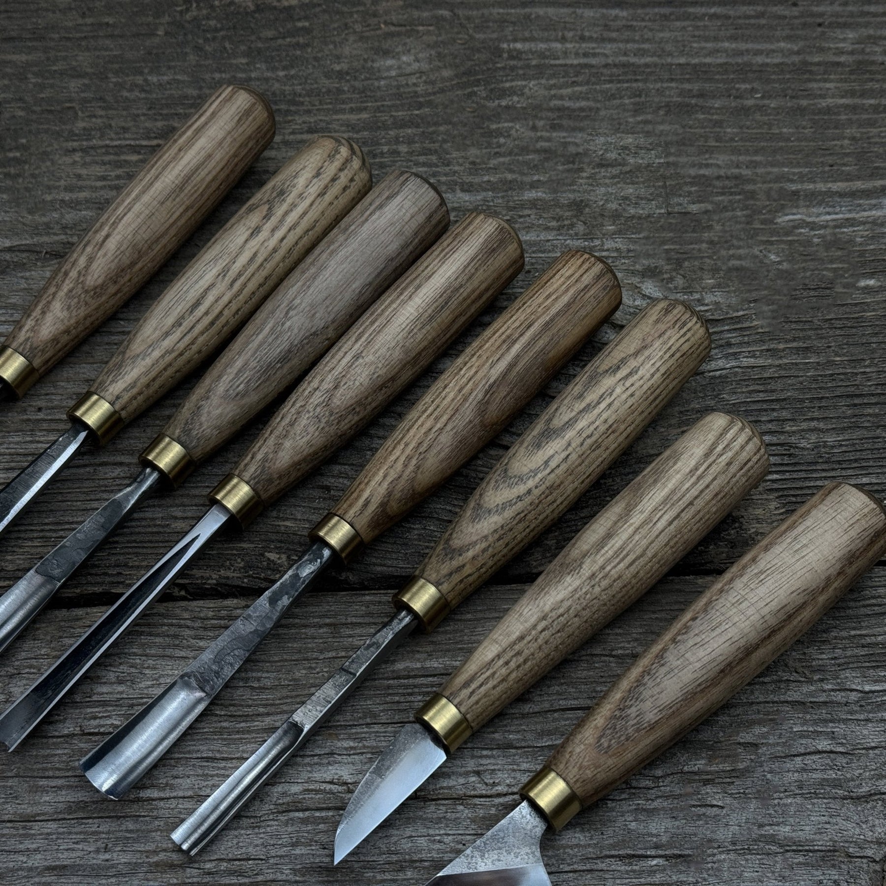 8-Piece Wood Carving Tool Set detail view by Sharky Forged Steel Tools