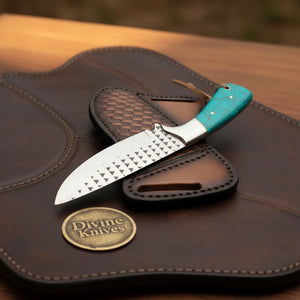Turquoise Stone Skinner Knife by Divine Knives, product view 4