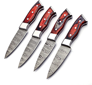 STEAK KNIFE SET 4Pcs Handmade Steak Knives Bbq Knives Birthday Gift Wedding Gift Independence Day Gift