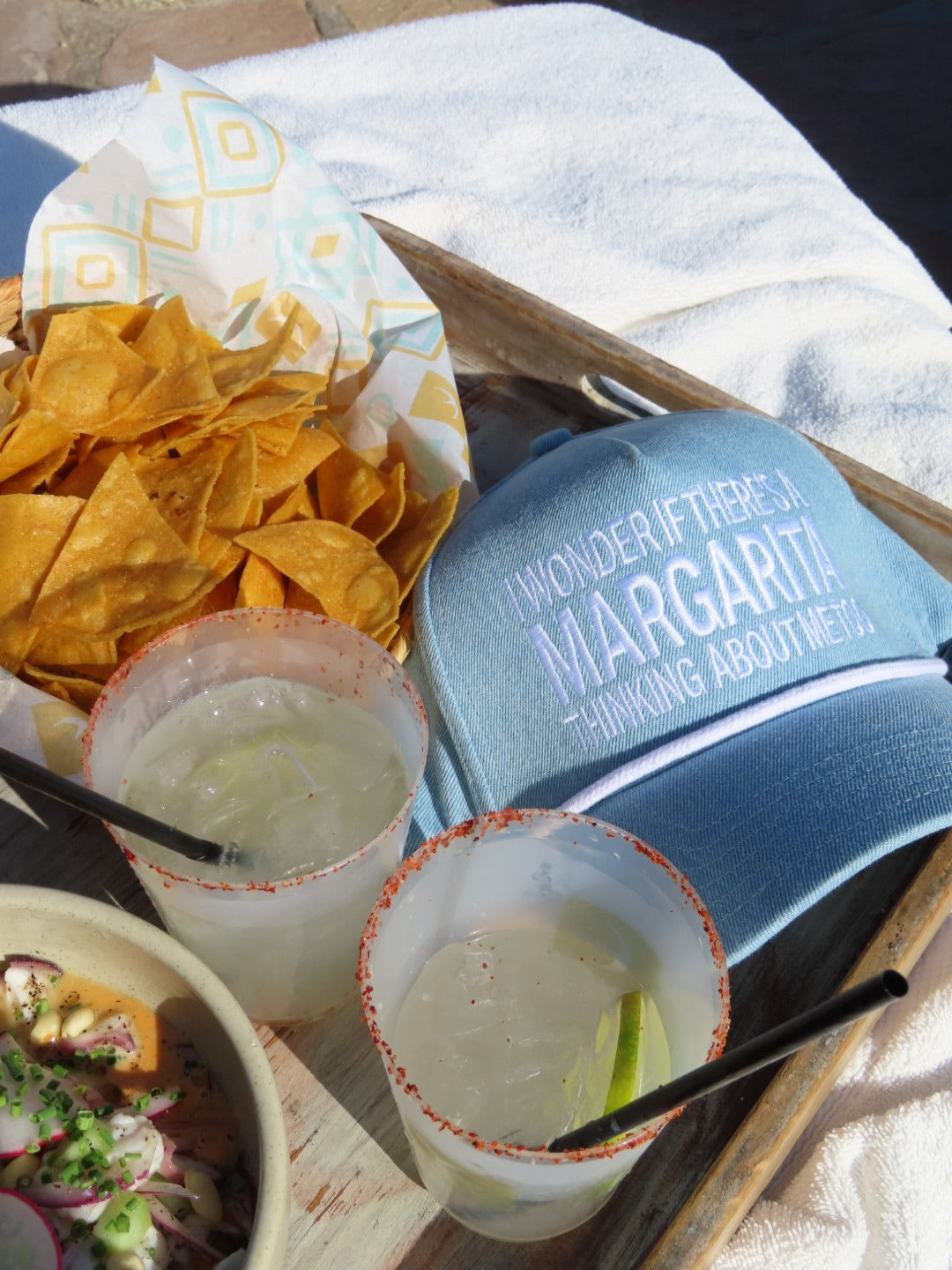 I Wonder If There's A Margarita Thinking About Me Too - Denim Hat by KenzKustomz — product view 4