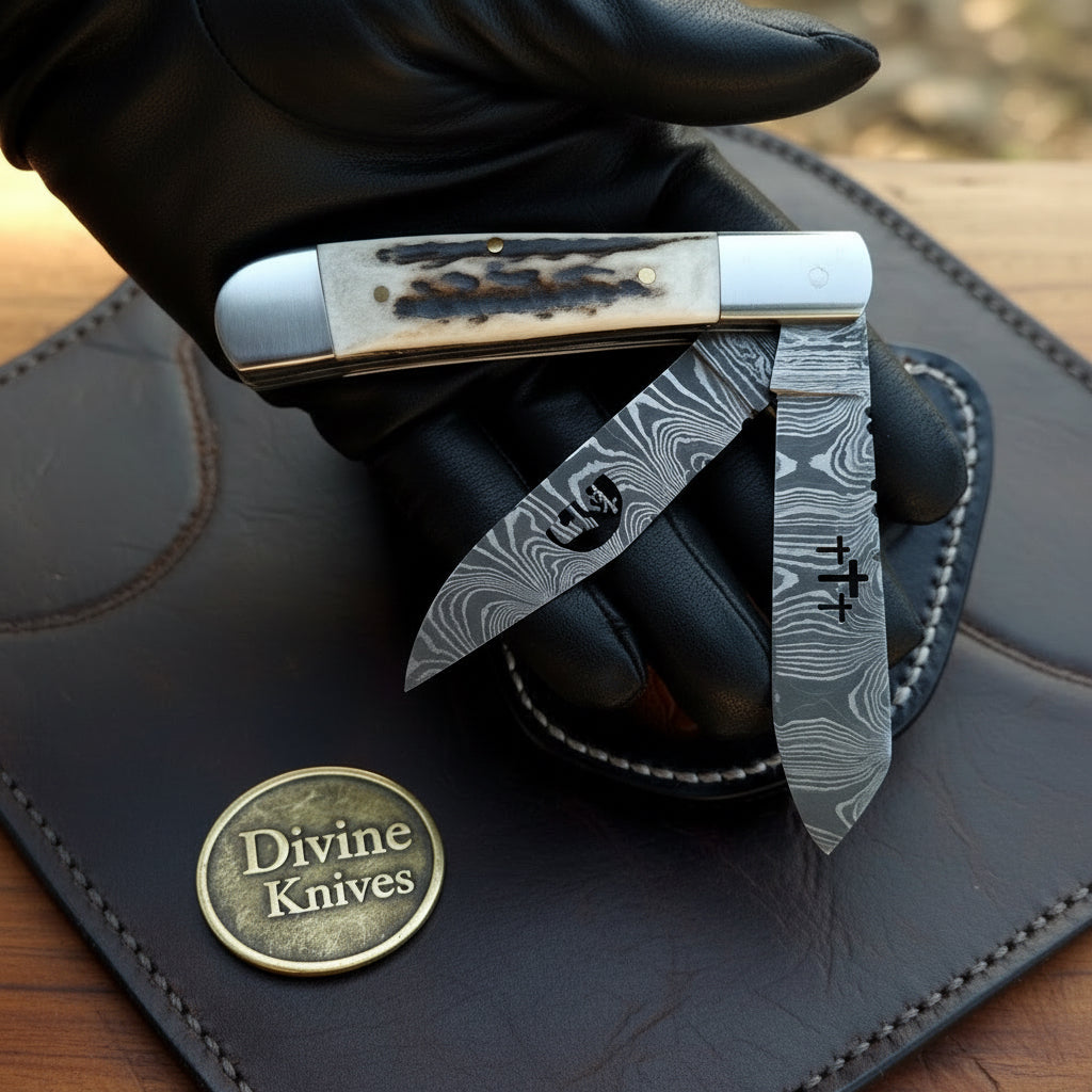 Jigged Stag Trapper Folding Knife for Collectors and Everyday Use