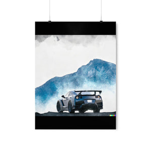 Nissan GTR water color Matte Vertical Posters