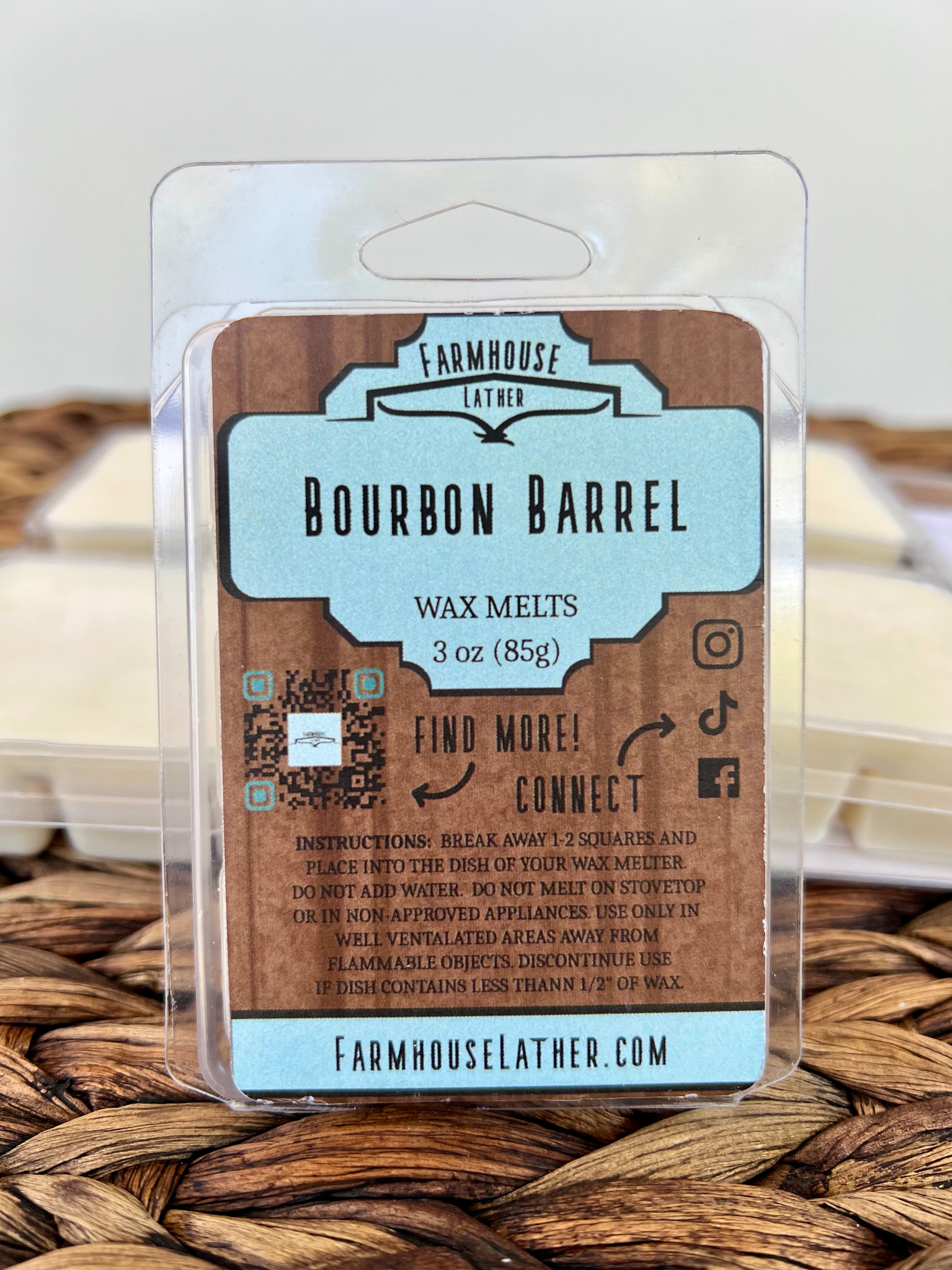 Farmhouse Lather Bourbon Barrel wax melt image 1