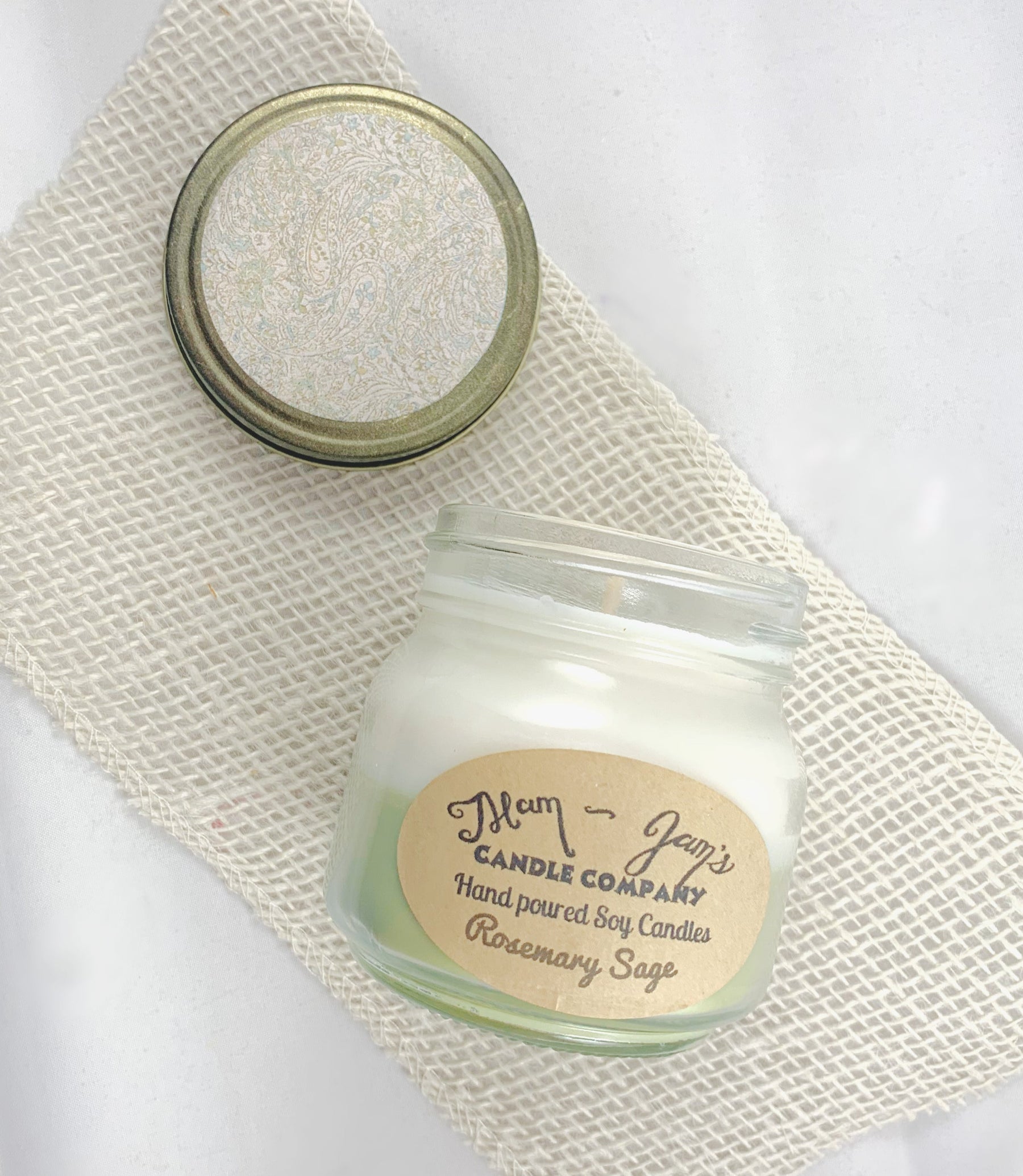 Rosemary Sage soy candle and wax melts by Mam Jam’s Candle Company, detail image 2