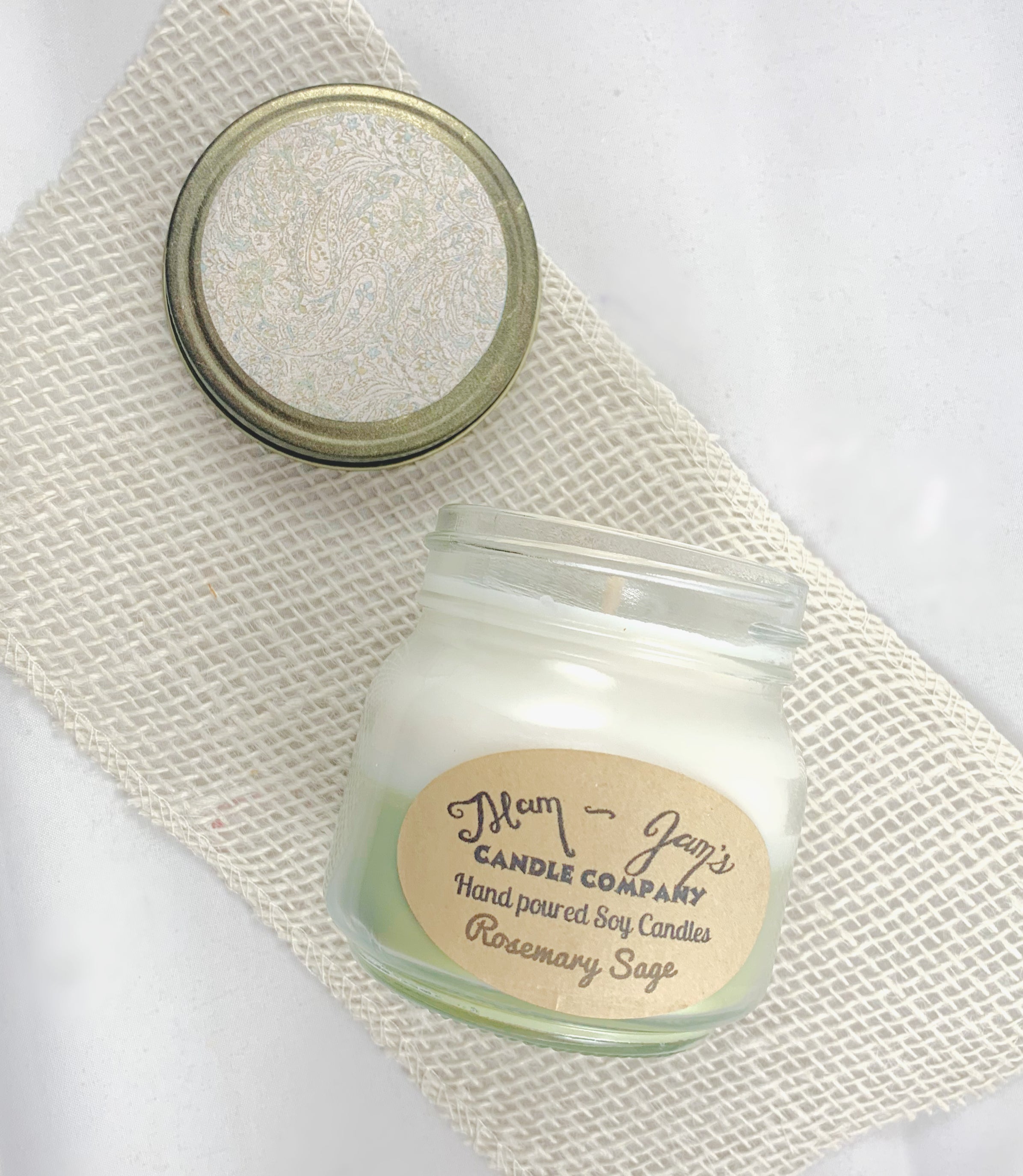 Rosemary Sage soy candle and wax melts by Mam Jam’s Candle Company, detail image 2