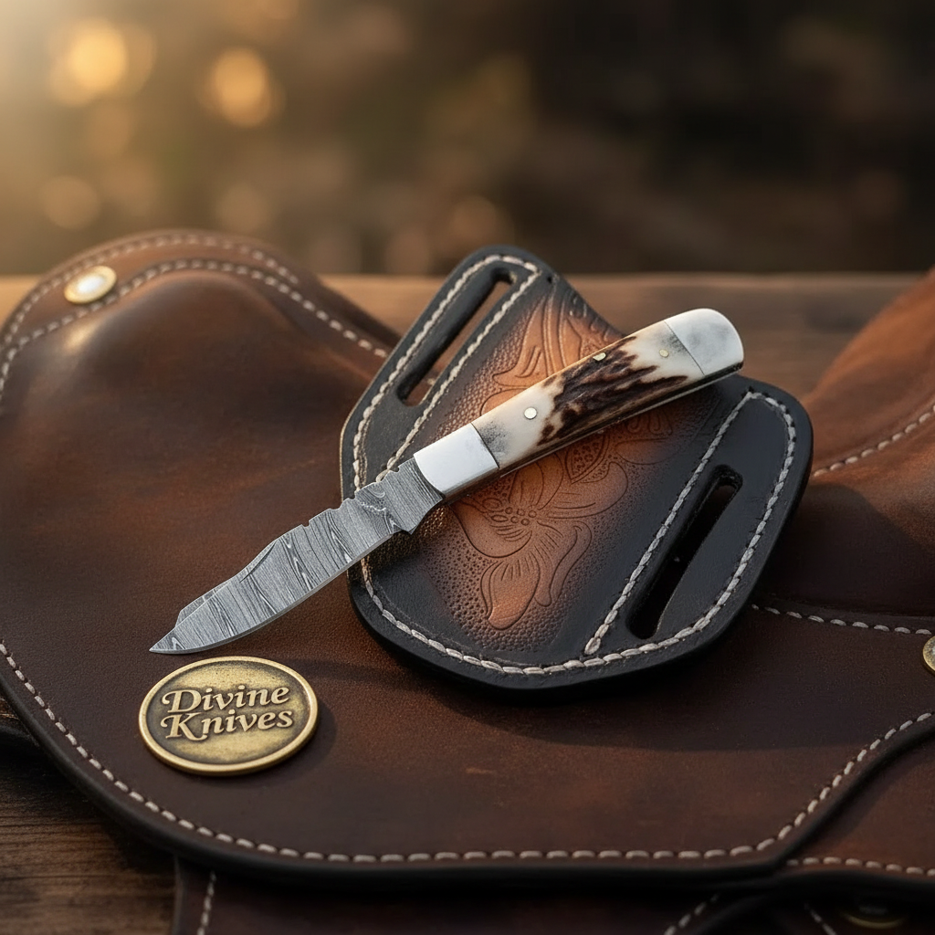 Twist Pattern Trapper Folding Knife for Traditional Pocket Knife Fans