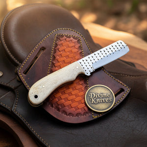 Rasp Steel Bone Bull Cutter Knife for Ranch and Camp Work