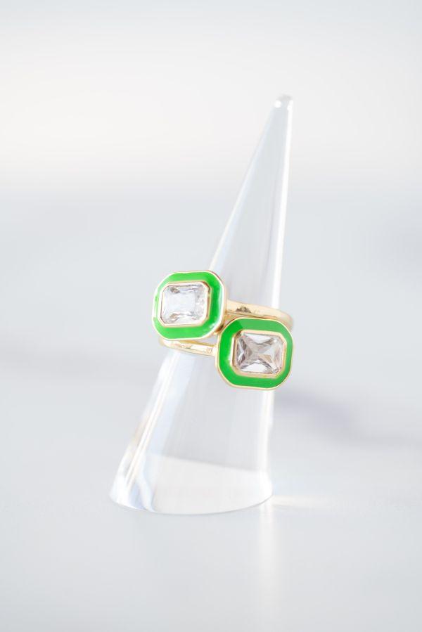 The Melrose Ring in Green by The Tiny Tassel