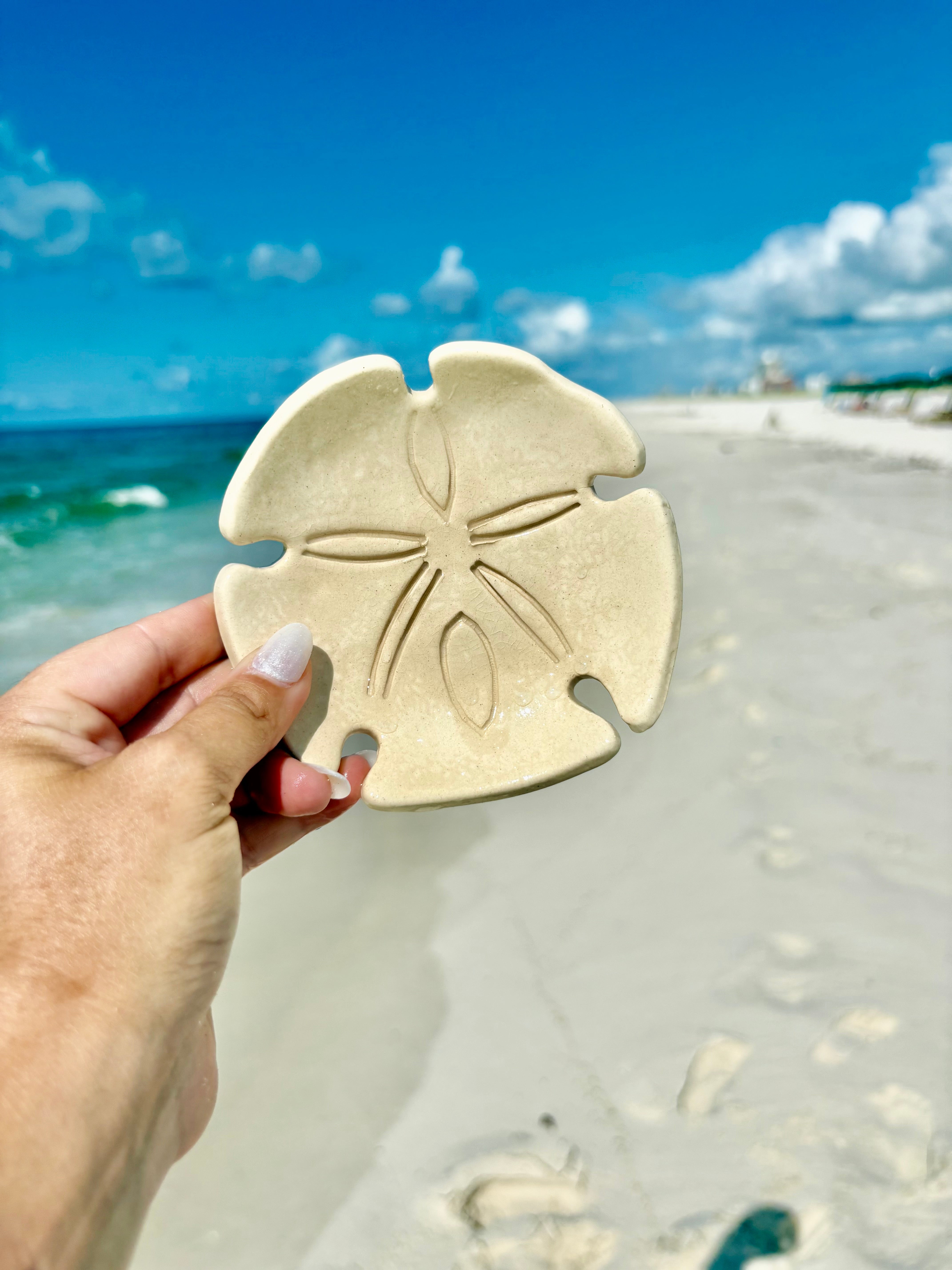 Prodigal Pottery Ceramic Sand Dollar Ring Dish — product view 1