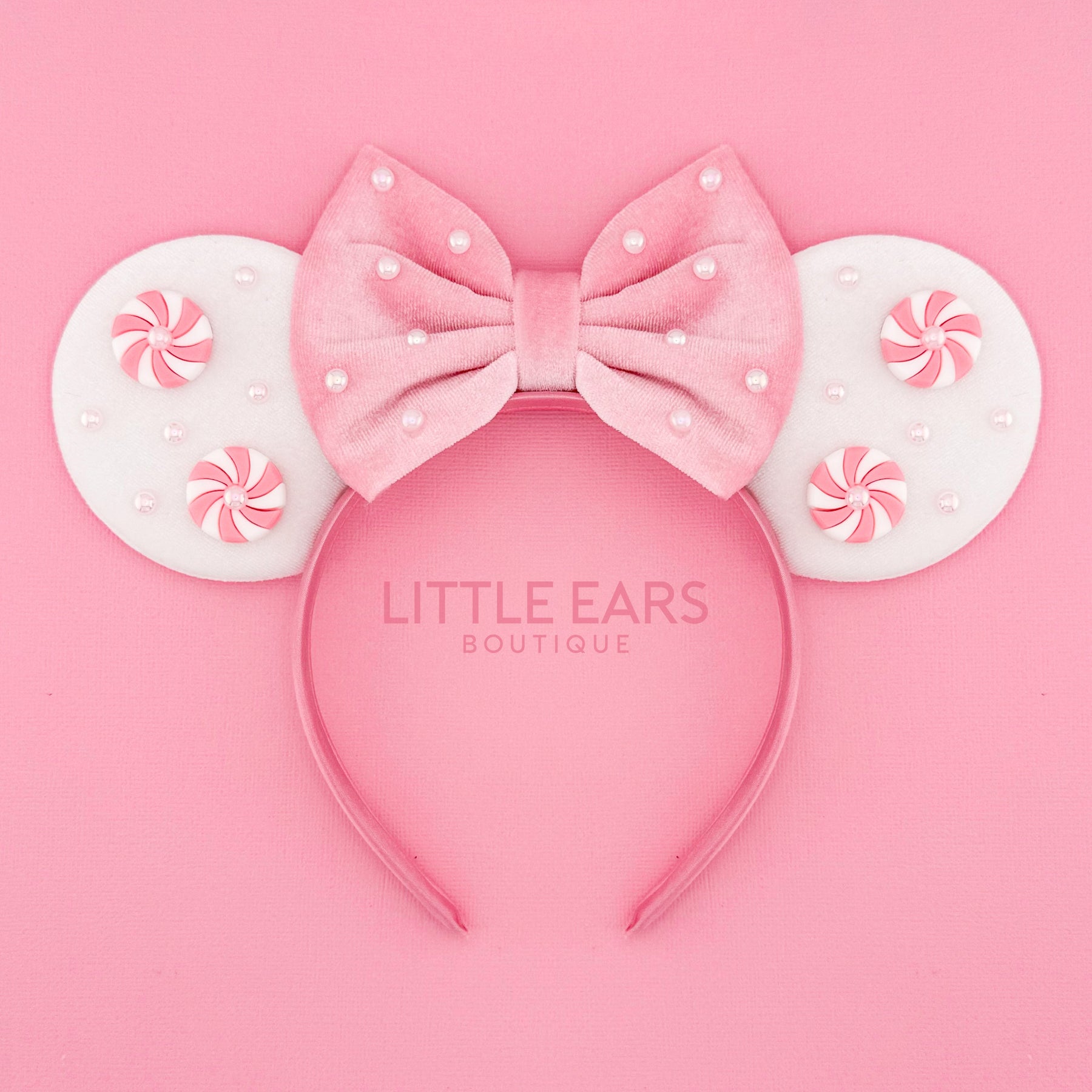 Pink Velvet Christmas Ears by Little Ears Boutique, travel planning service main product photo