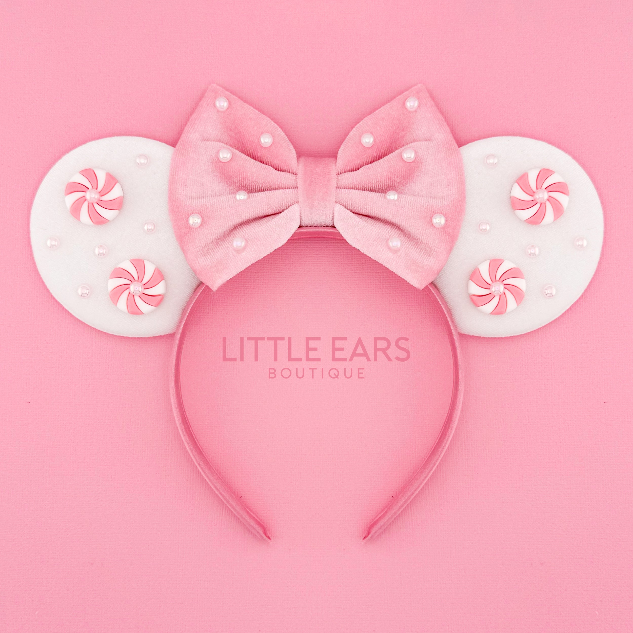 Pink Velvet Christmas Ears by Little Ears Boutique, travel planning service main product photo