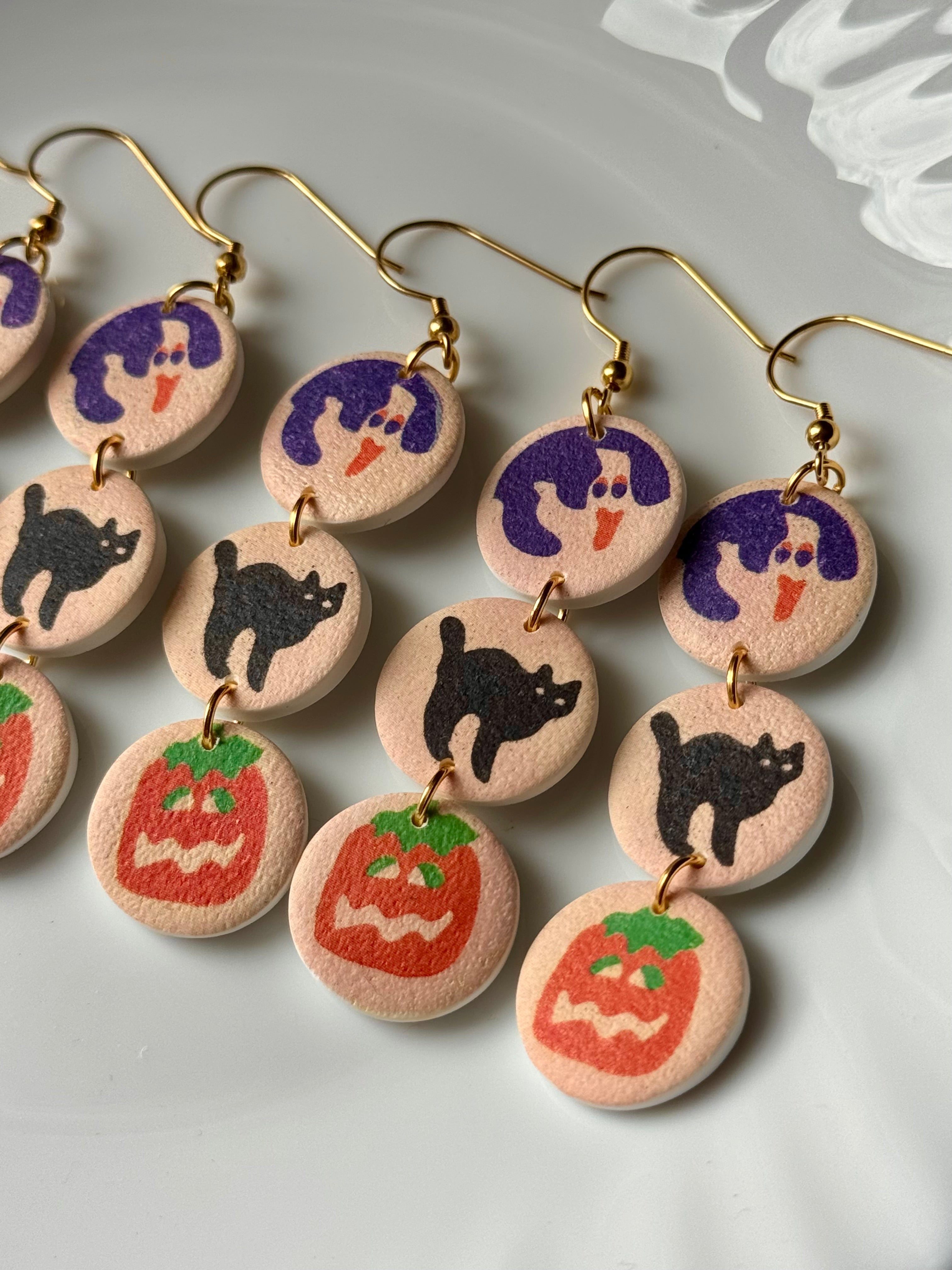 Spooky Sweets Dangles handmade polymer clay earrings by Shop Something Earthy — view 1 of 3