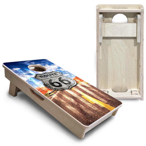 Route 66 - Mini or Vacation Size Cornhole Boards by Cornhole Solutions, custom cornhole board detail photo 5