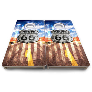 Route 66 - Mini or Vacation Size Cornhole Boards by Cornhole Solutions, custom cornhole board detail photo 8