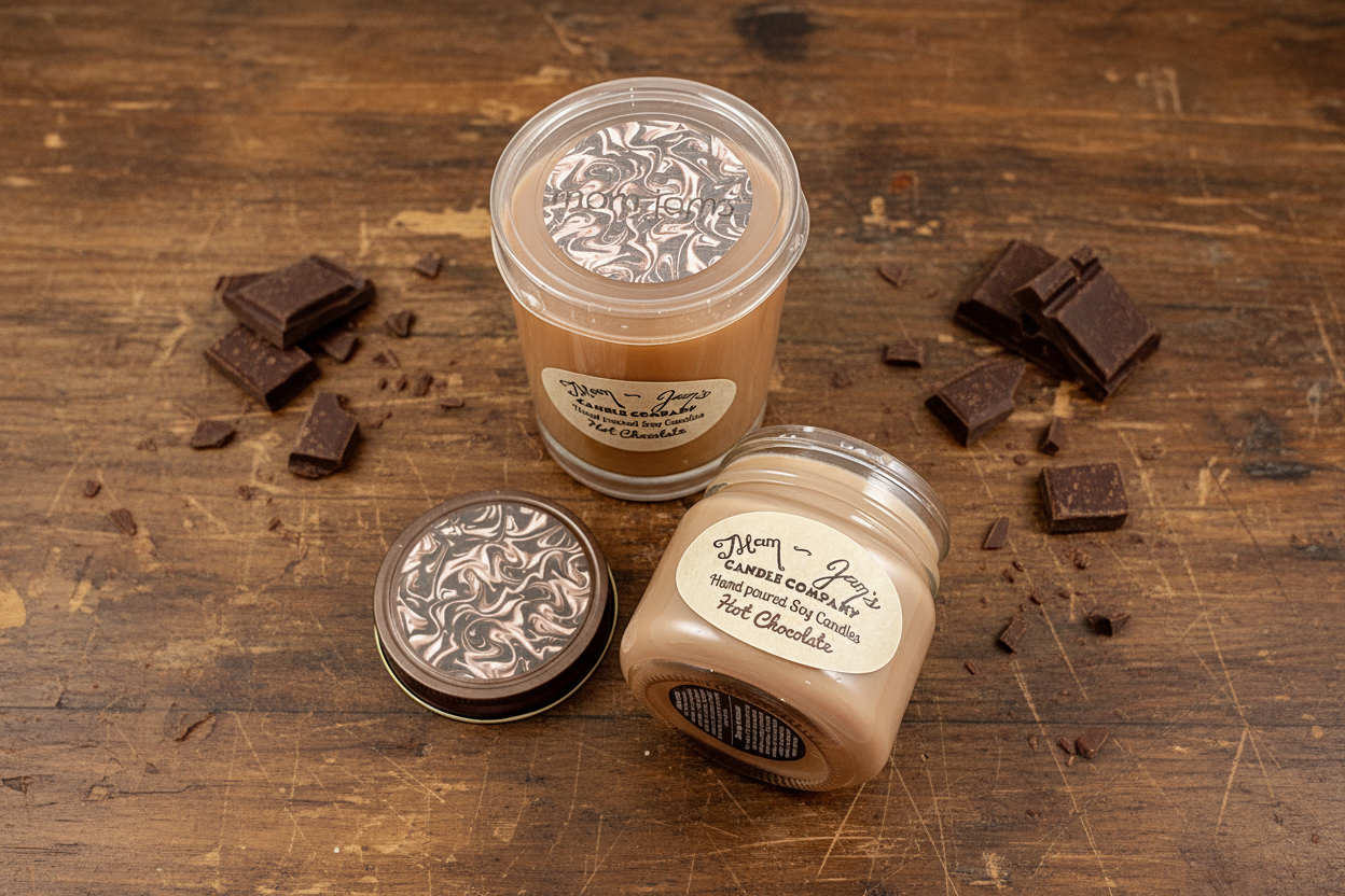 A Box of Chocolates soy candle and wax melts by Mam Jam’s Candle Company
