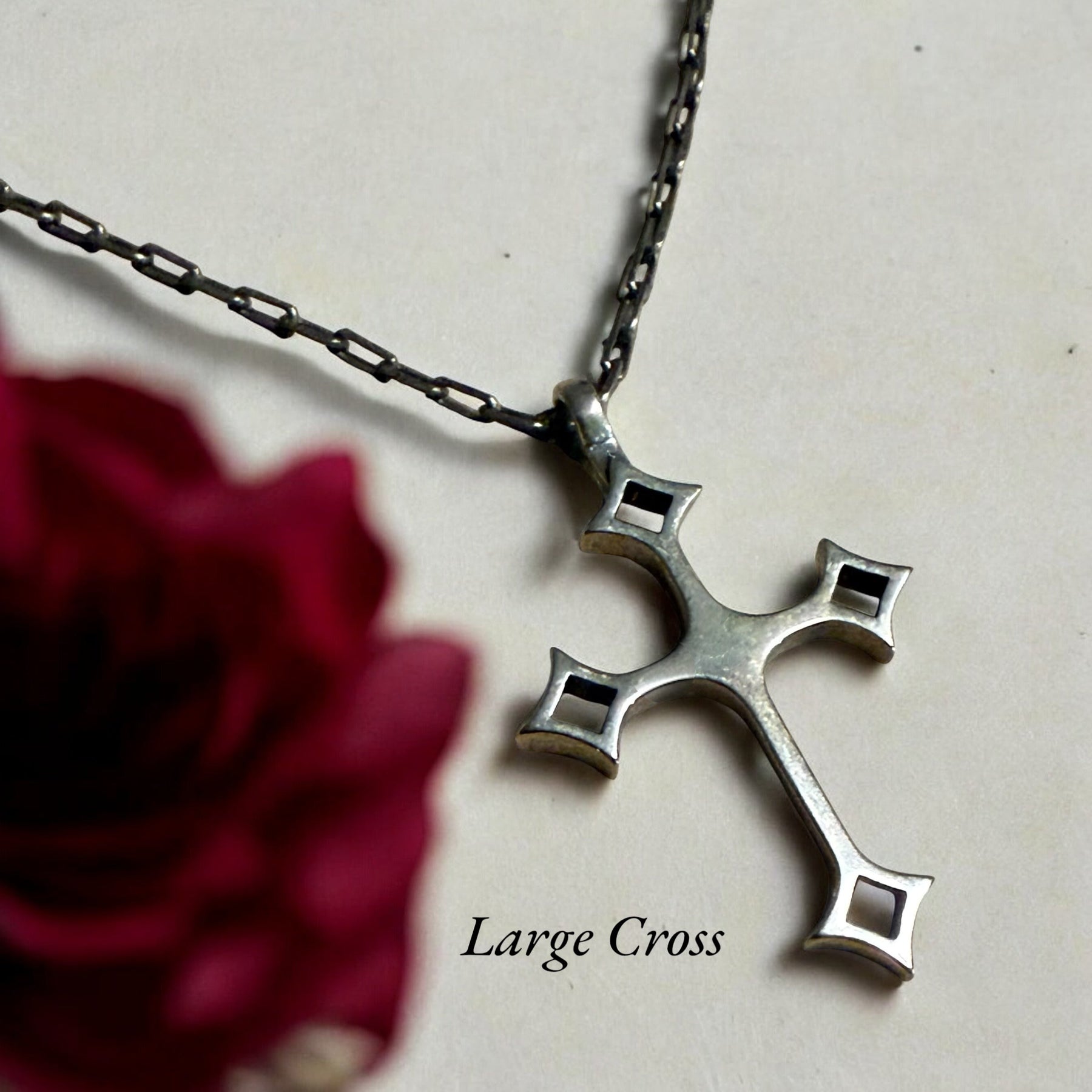 Gothic Medieval Cross Necklace - Bronze by Forged By Fire — view 3 of 8