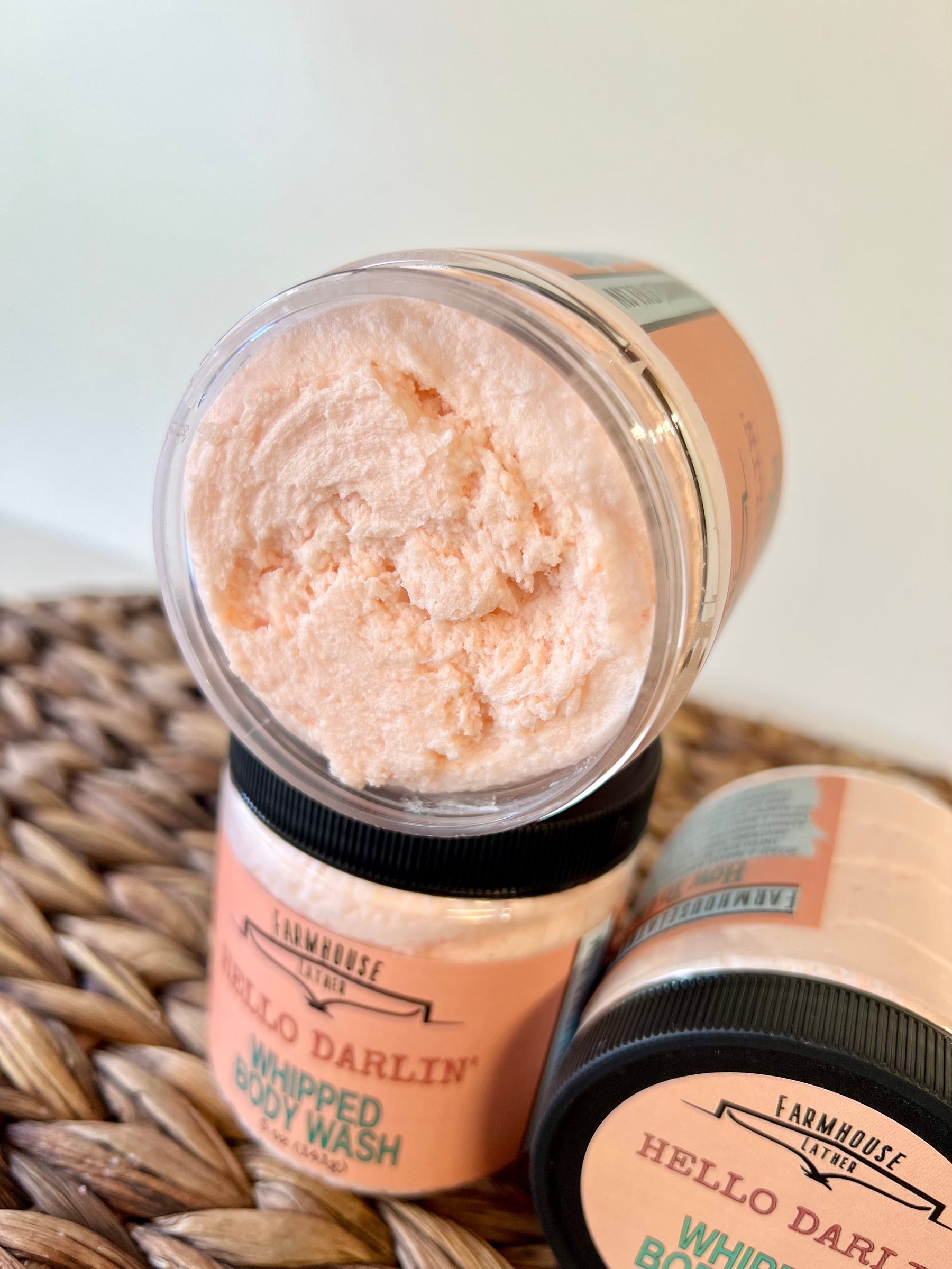 Farmhouse Lather Hello Darlin Whipped Body Wash image 3 for Southern handmade bath and body gifts
