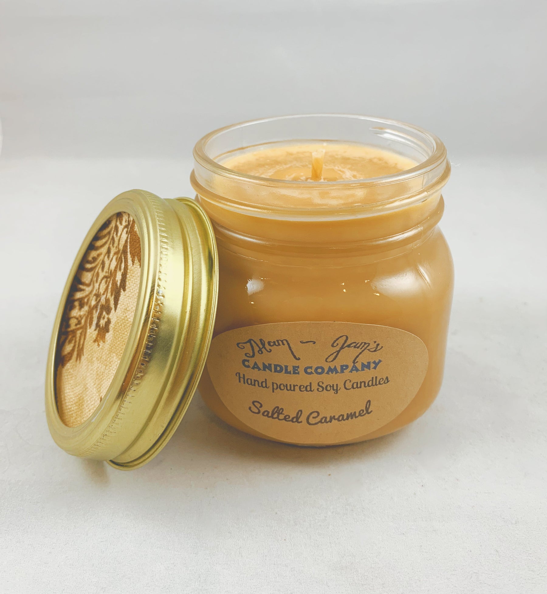 Salted Caramel soy candle and wax melts by Mam Jam’s Candle Company, detail image 4