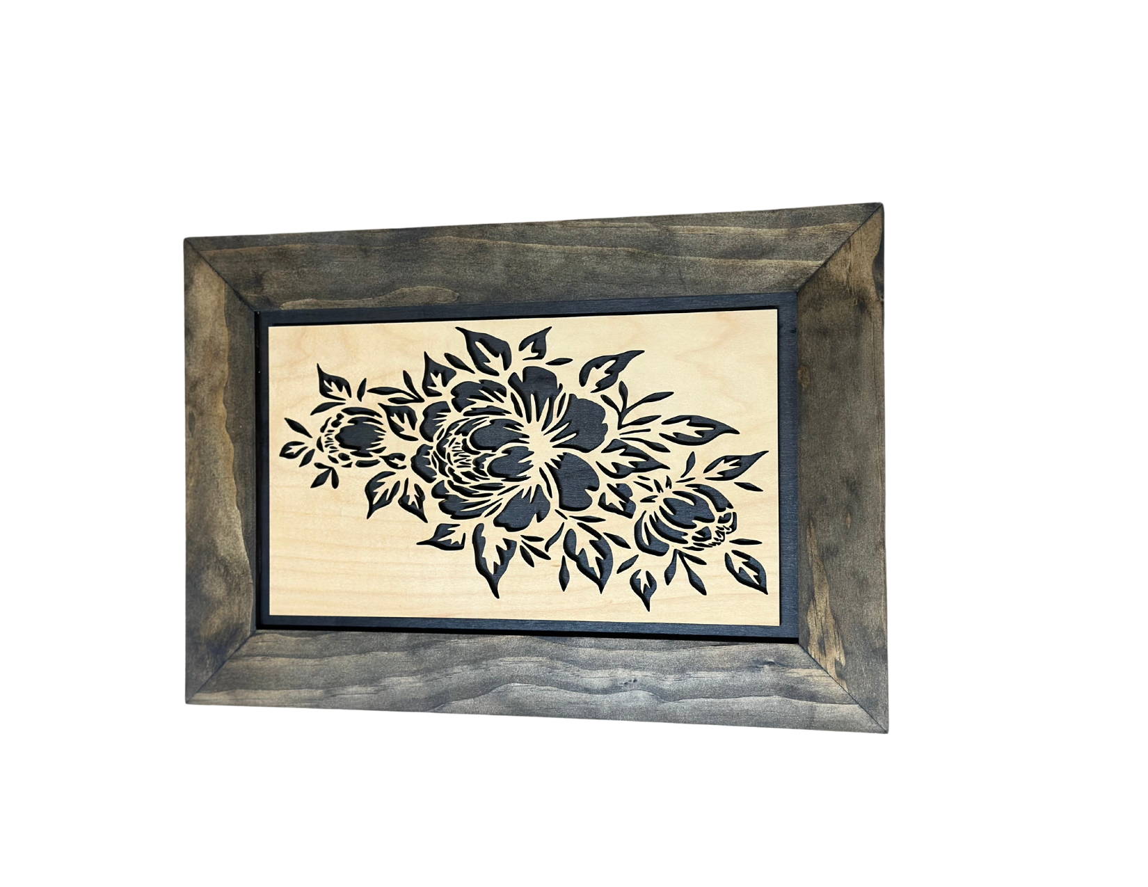 Peony (jacobean) Gun Safe - Wall Mounted Decorative Secure Gun Cabinet by Bellewood Designs, Southern home decor detail photo 2