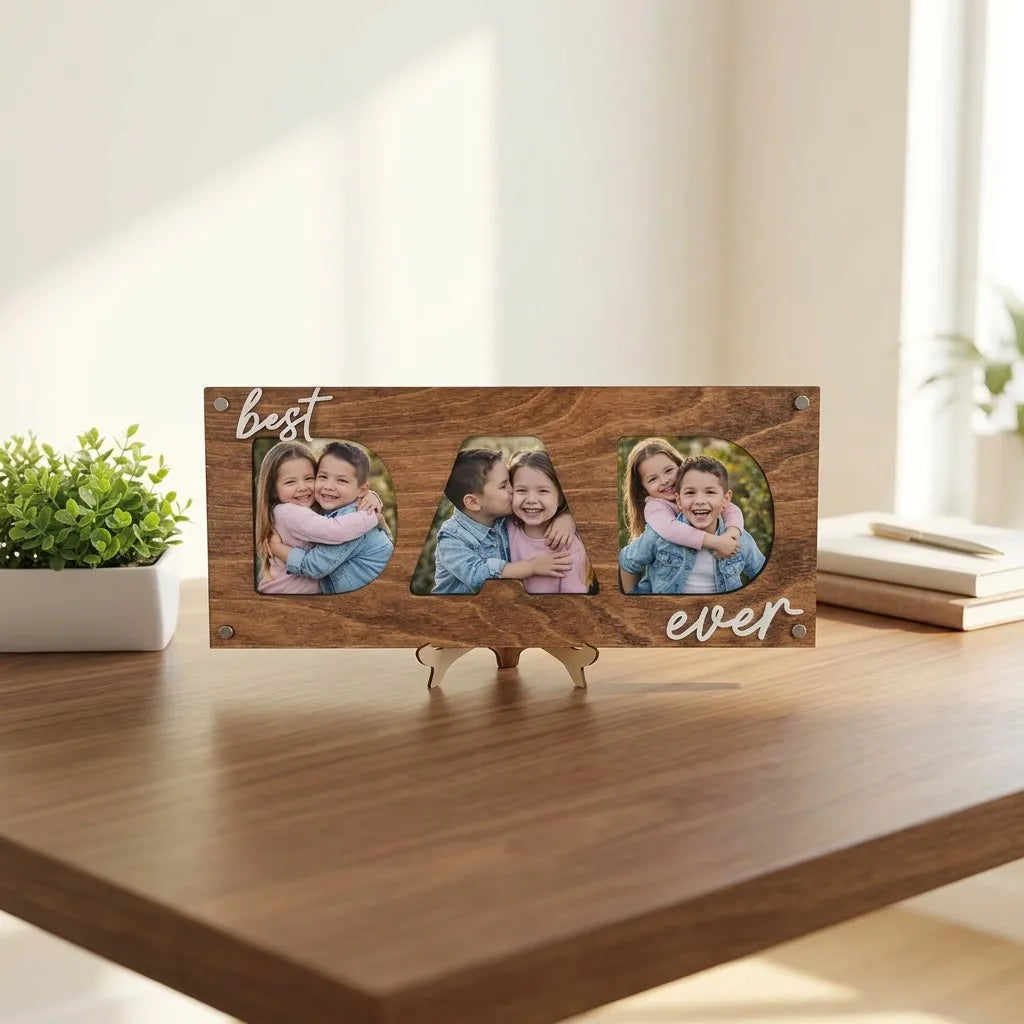 Best Dad Ever Picture Frame by EverLee Creations