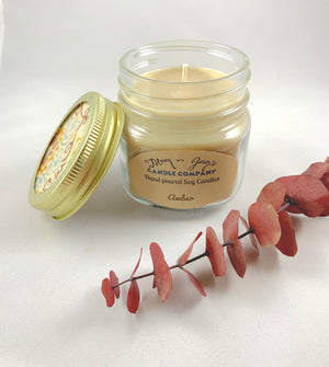 Amber soy candle and wax melts by Mam Jam’s Candle Company