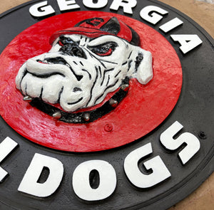 Georgia Bulldogs 3D Wall Sign with Spiked Collar alternate view 2