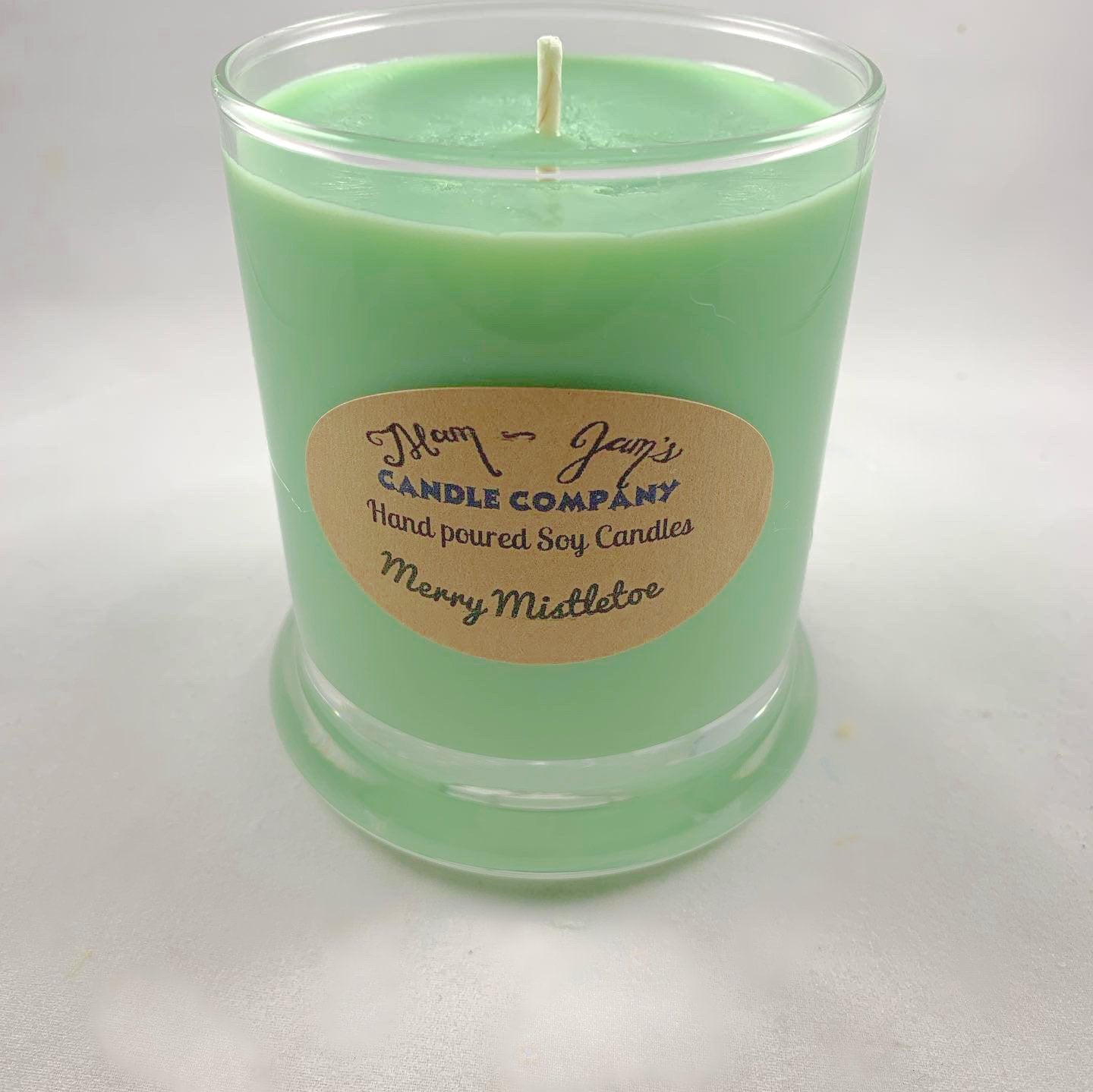 Merry Mistletoe soy candle and wax melts by Mam Jam’s Candle Company, detail image 2