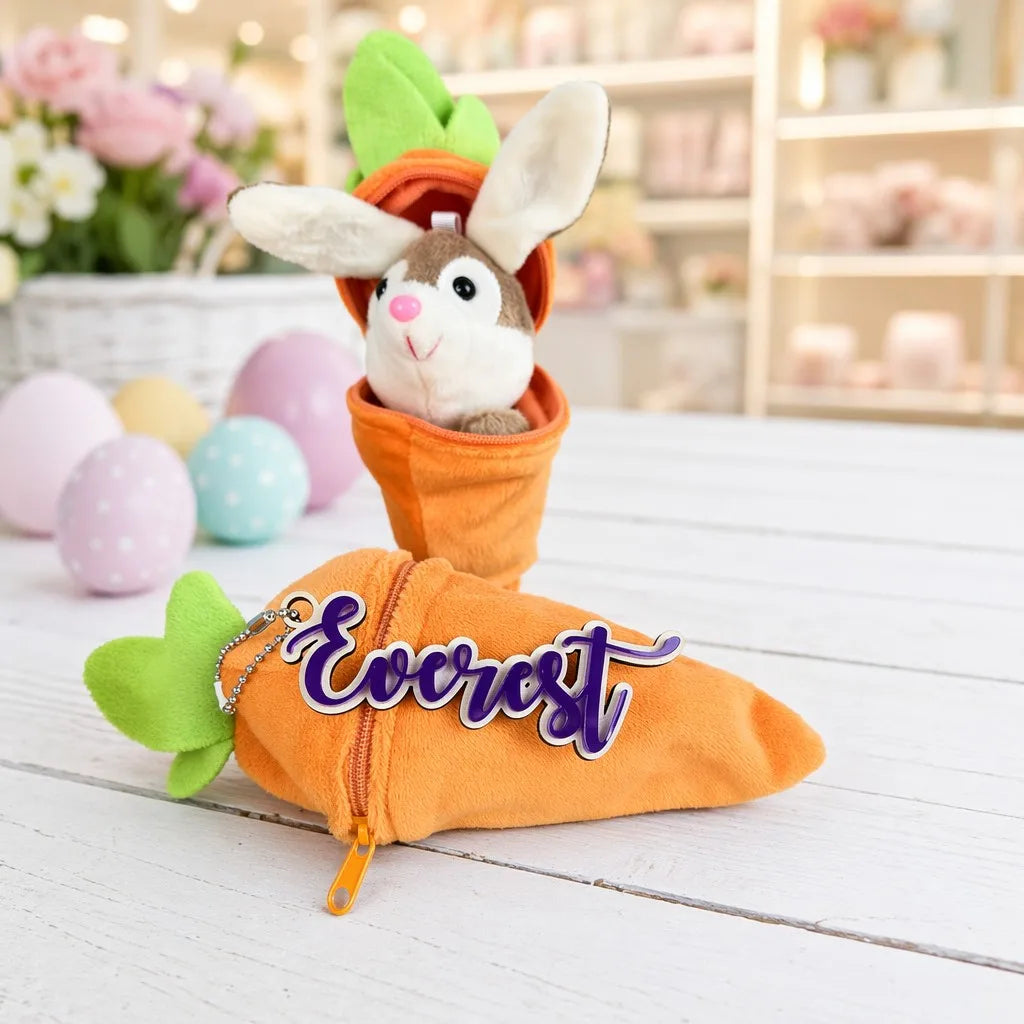 Personalized Bunny Rabbit Key Chain by EverLee Creations