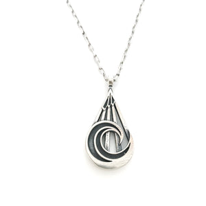 PEACE Mountain Wave Necklace - Sterling Silver by Forged By Fire — view 1 of 3