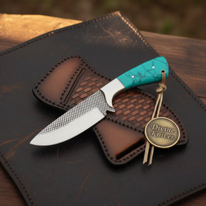 Turquoise Stone Skinner Knife by Divine Knives, product view 3