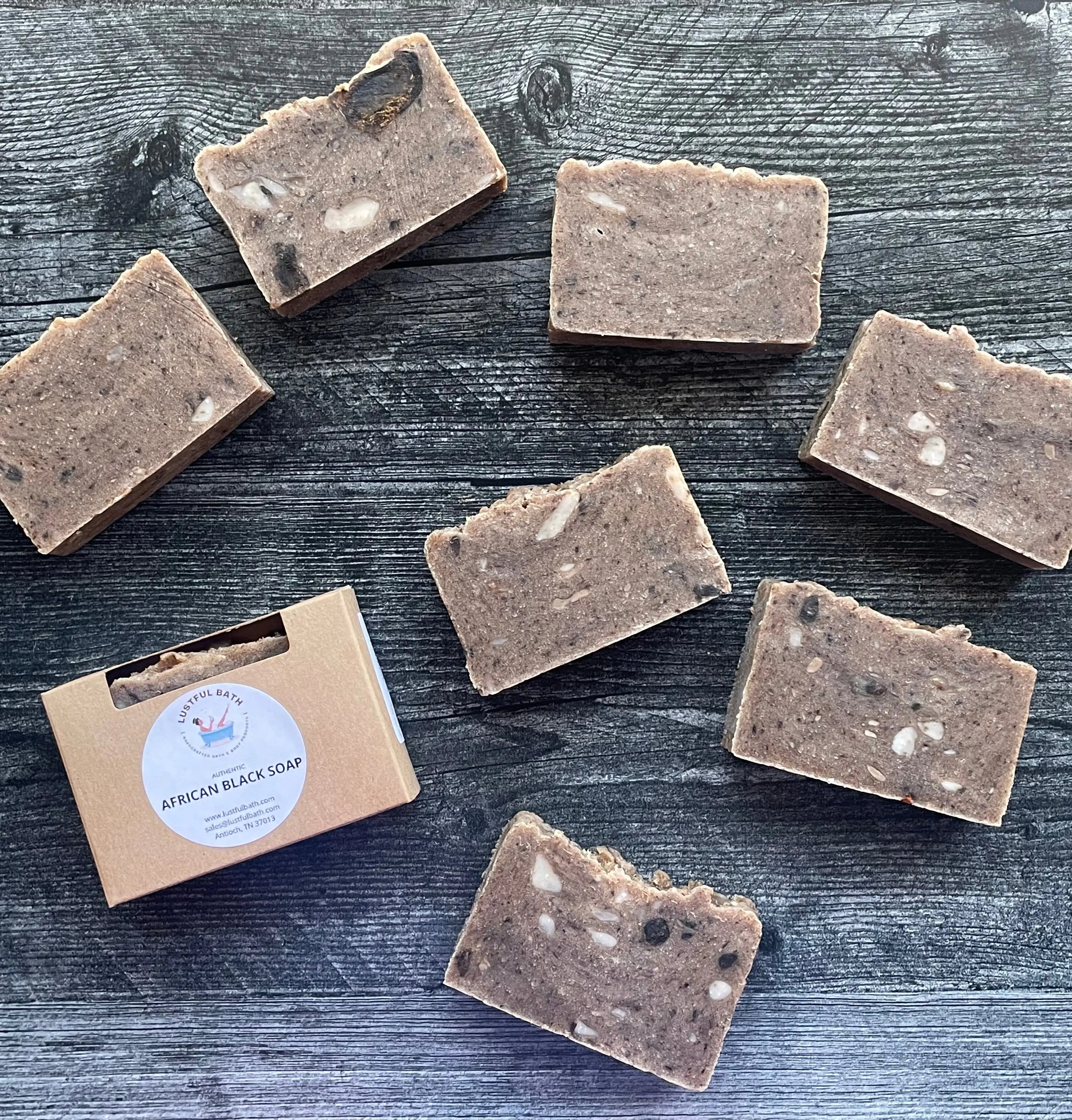 African Black Soap by Lustful Bath, LLC, natural skincare main product photo