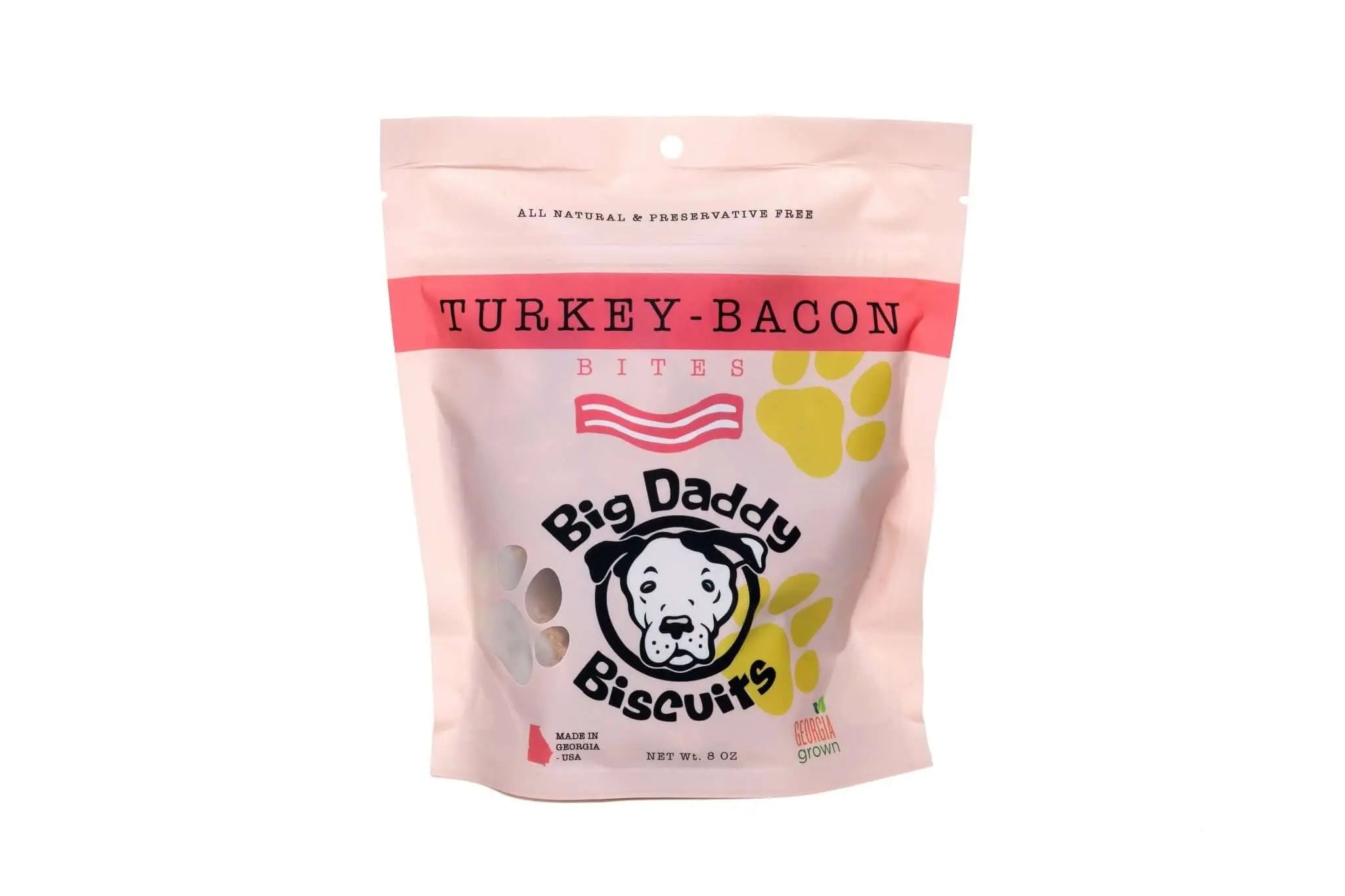 All-Natural Turkey Bacon Dog Biscuits by Big Daddy Biscuits, handmade leather goods main product photo