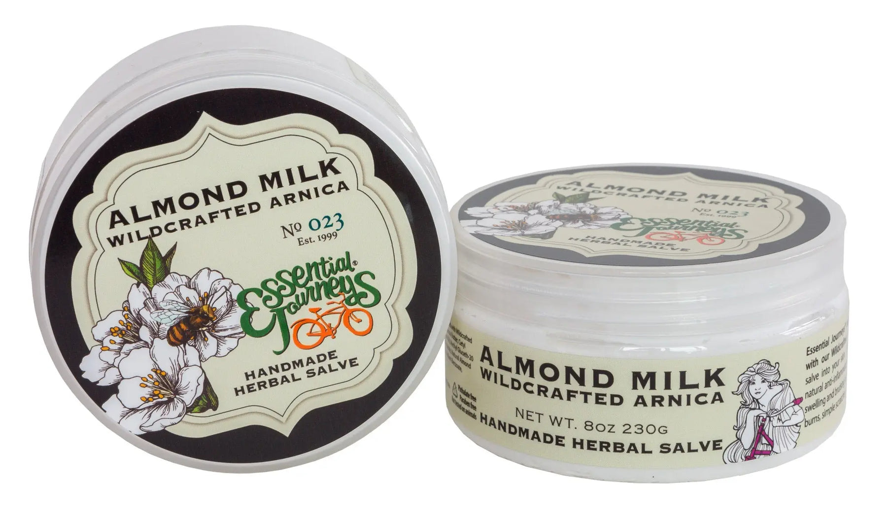 Almond Arnica Salve 8 Oz. ~ Almond Milk by Essential Journeys, handmade bath and body main product photo