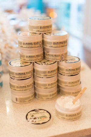Almond Arnica Salve 8 Oz. ~ Almond Milk by Essential Journeys, handmade bath and body detail photo 4